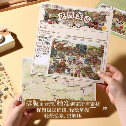 Forest Village Diary Ranch Holiday Garden Market Afternoon Tea Party - M - JoyJollyCrafts