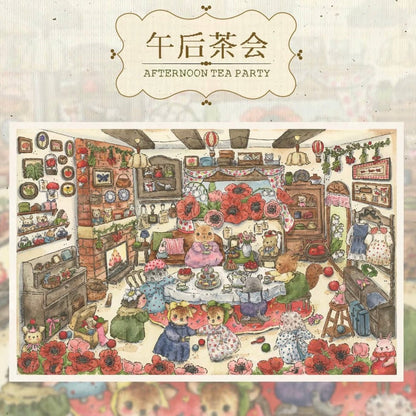 Forest Village Diary Ranch Holiday Garden Market Afternoon Tea Party - M - JoyJollyCrafts