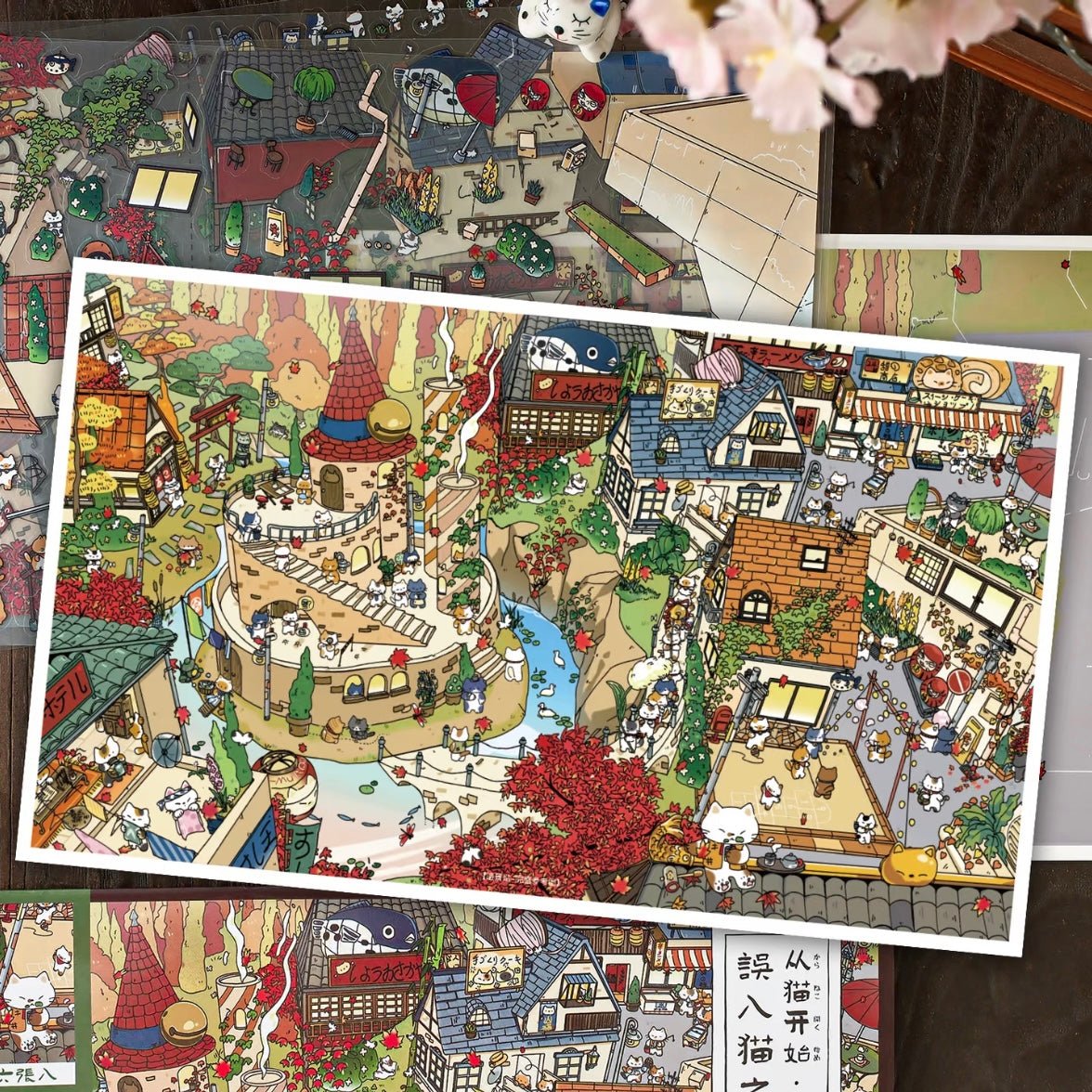 From Cats Begin Journey to the Misty Hidden Village Accidentally Entering the Kingdom of Cats - XL - JoyJollyCrafts