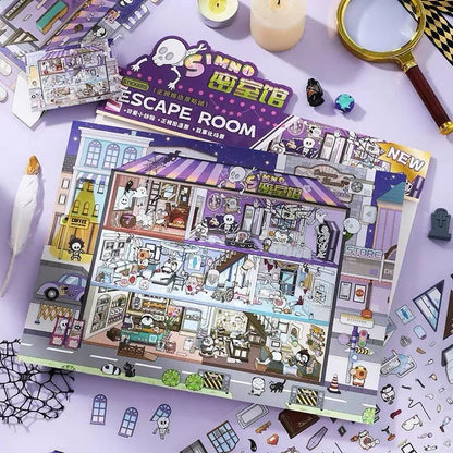 Front View Plus Size Scene DIY Sticker Escape Room - L - JoyJollyCrafts