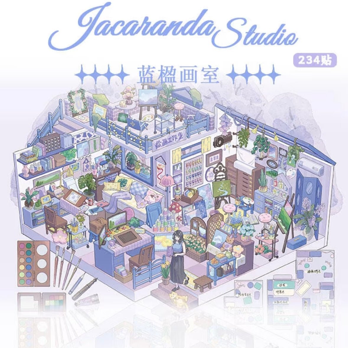 Fullmoon Vol. 5 Full Moon Florist / Time Capsule / Blue Jacaranda Art Studio - L - JoyJollyCrafts