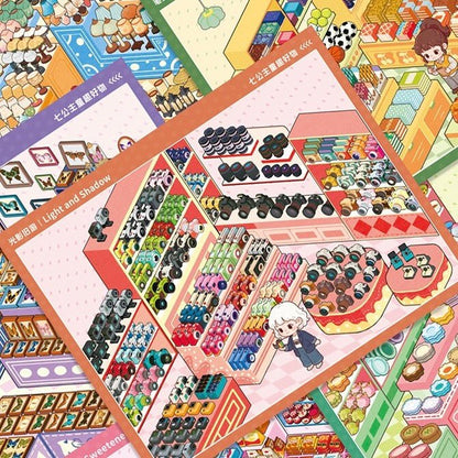 Fun Items Scenery & Dress-Up Sticker Book - L - JoyJollyCrafts