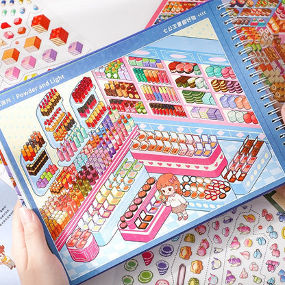 Fun Items Scenery & Dress-Up Sticker Book - L - JoyJollyCrafts