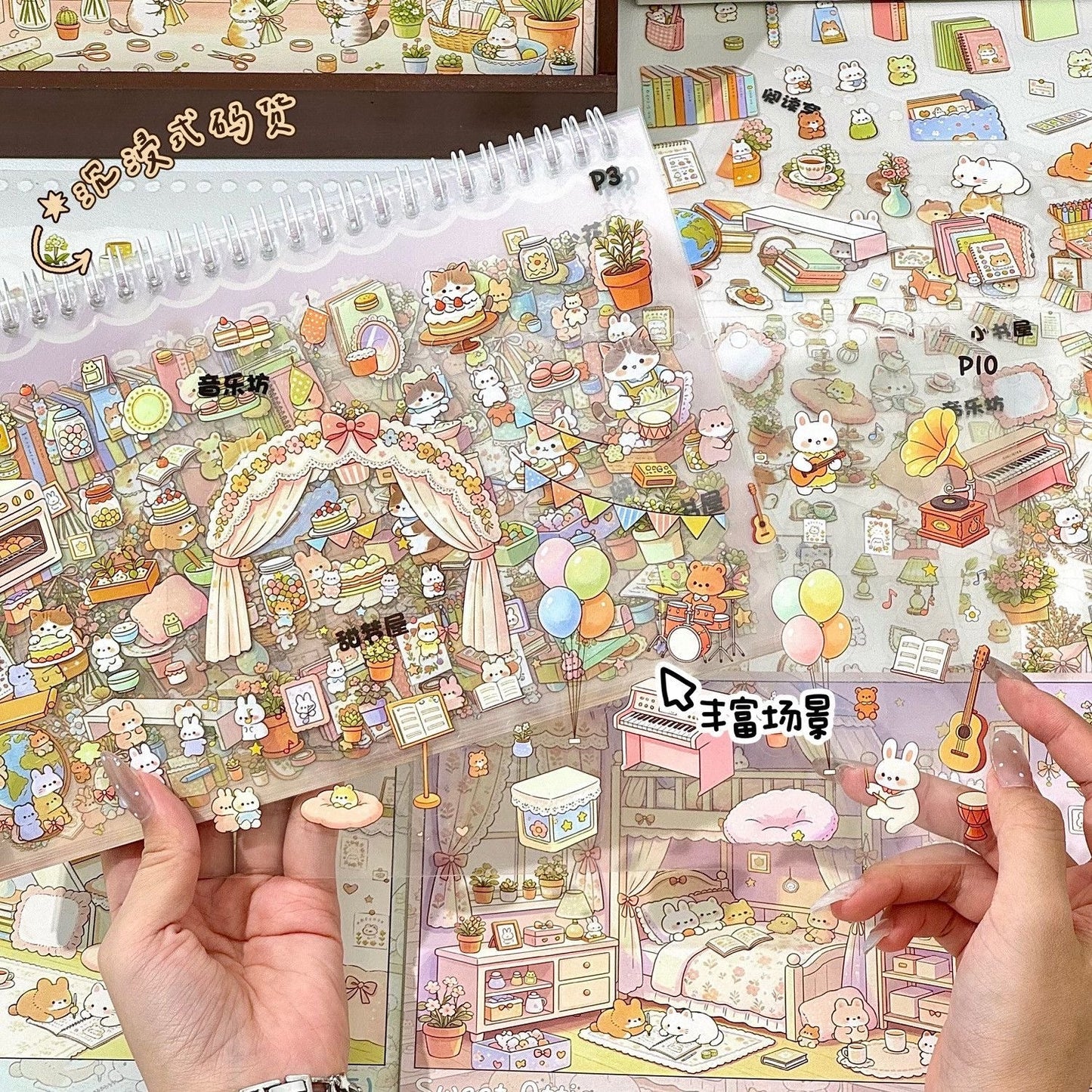 Fun Scene Sticker Book Collection Book - M - JoyJollyCrafts