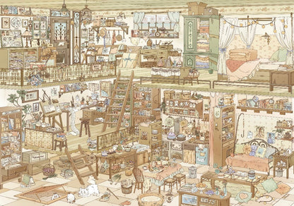 GuluGulu Vol. 12 Slow Life Series Twilight Fireworks Botanical Shop Draft House and Secret Visitor Boundless Creation Space - L - JoyJollyCrafts