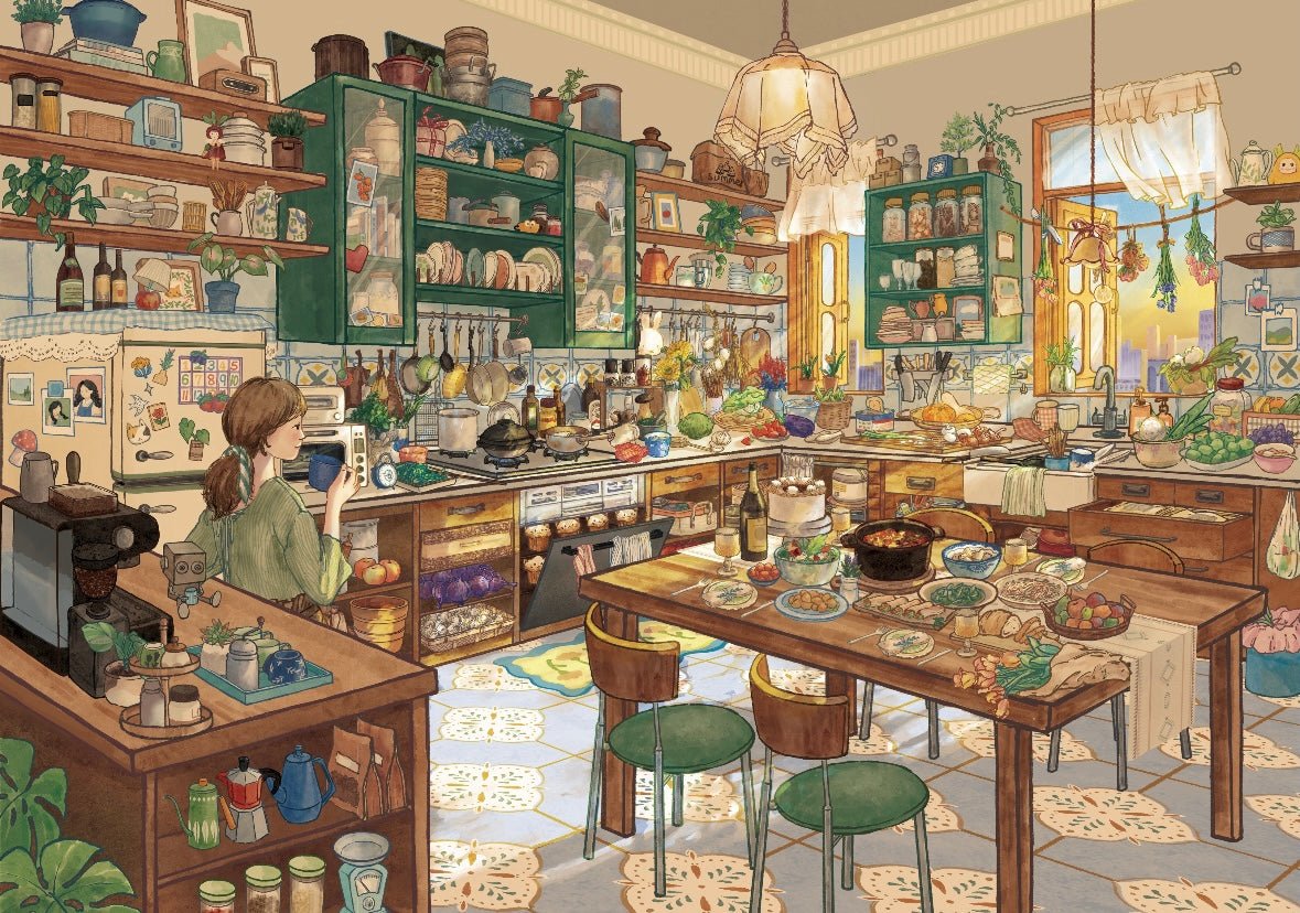 GuluGulu Vol. 12 Slow Life Series Twilight Fireworks Botanical Shop Draft House and Secret Visitor Boundless Creation Space - L - JoyJollyCrafts
