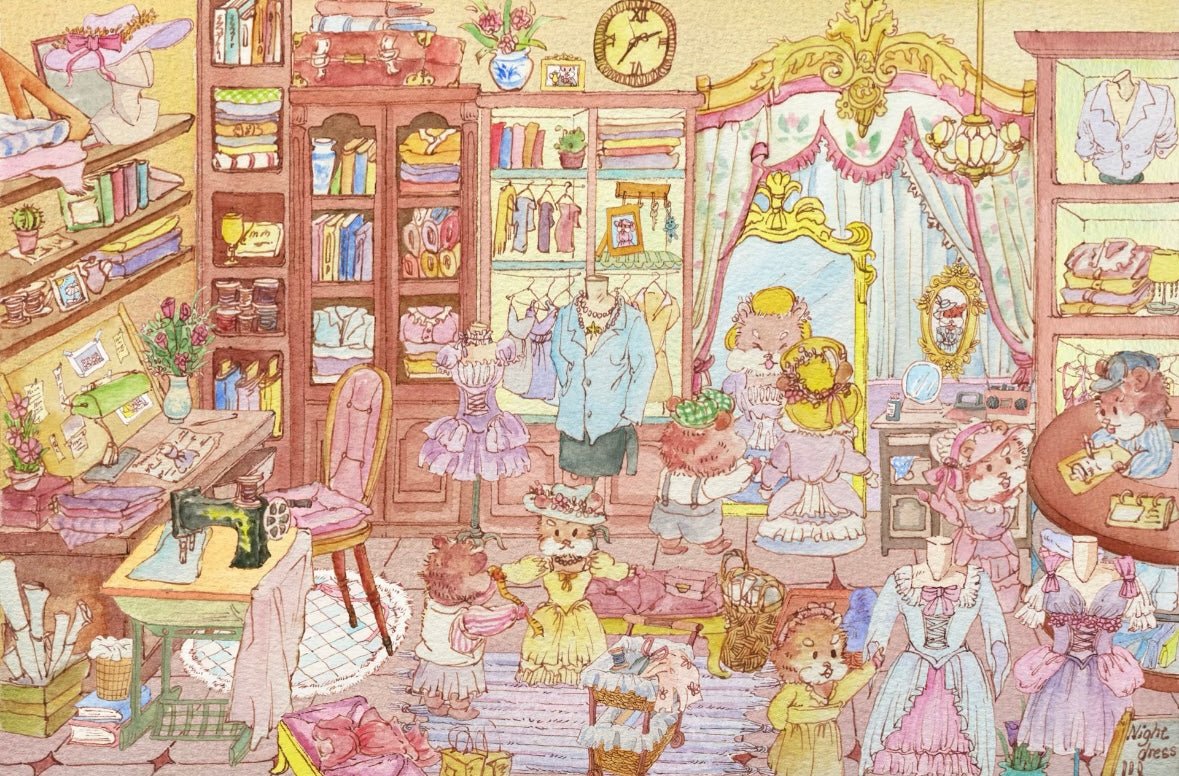 Haven Vol. 2 Snowfall Showa Cat Town / Mrs. Mouse's Lace Workshop - XL - JoyJollyCrafts