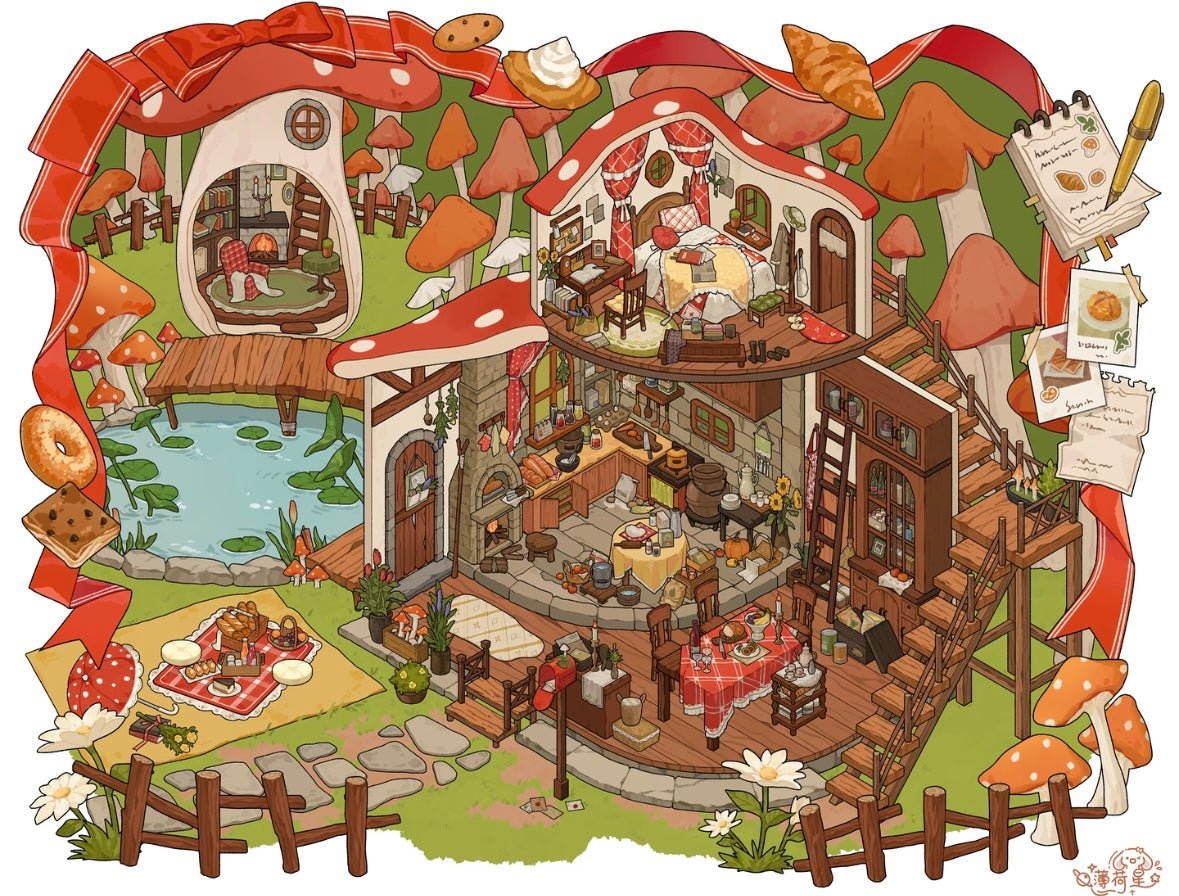 HeiBao Vol. 16 Forest Pharmacy / Rose Tea Party / Mushroom Kitchen / Jam Workshop - L - JoyJollyCrafts