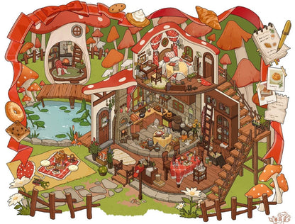 HeiBao Vol. 16 Forest Pharmacy / Rose Tea Party / Mushroom Kitchen / Jam Workshop - L - JoyJollyCrafts