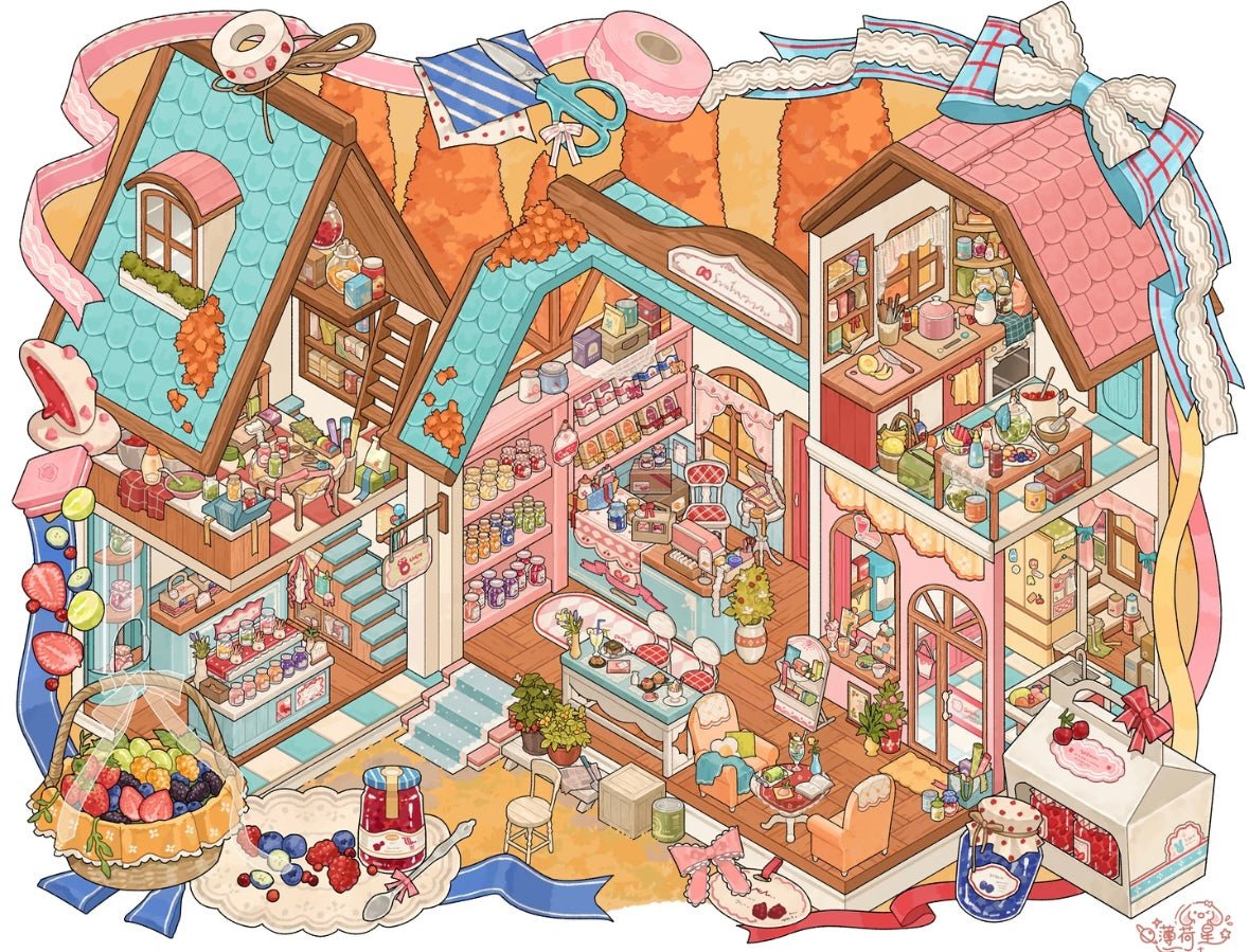 HeiBao Vol. 16 Forest Pharmacy / Rose Tea Party / Mushroom Kitchen / Jam Workshop - L - JoyJollyCrafts