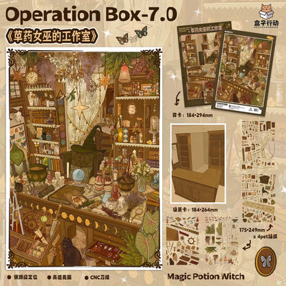 HEZIXINGDONG 7.0 Witch Series The Herbal Witch's Workshop / The Sea Witch's Bathroom - L - JoyJollyCrafts