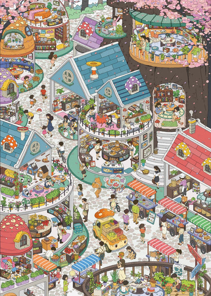 Hua Man Man Vol. 4 Mushroom Town / A Small Street in Spring - L - JoyJollyCrafts