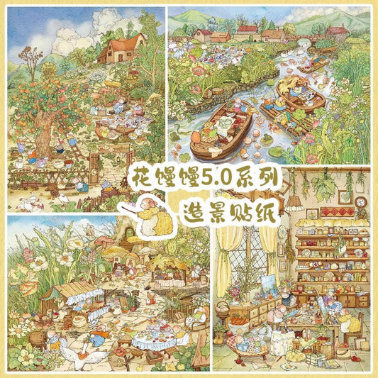 Hua Man Man Vol. 5 A Warm Corner / Summer Play / autumn harvest / Floral Market - L - JoyJollyCrafts
