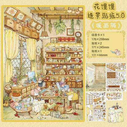 Hua Man Man Vol. 5 A Warm Corner / Summer Play / autumn harvest / Floral Market - L - JoyJollyCrafts