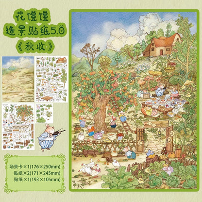 Hua Man Man Vol. 5 A Warm Corner / Summer Play / autumn harvest / Floral Market - L - JoyJollyCrafts