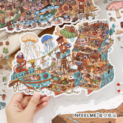 Infeel.me Open Today 67.0 Ancient Tree Village Deep-sea shipwreck - L - JoyJollyCrafts