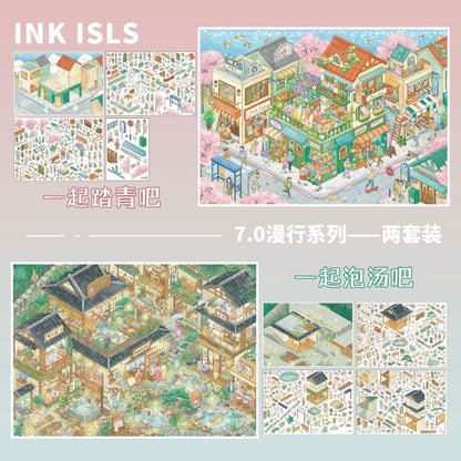 INK ISLE Vol. 7 Let's Soak Together Let's Go Hiking Let's Go Shopping Let's Get Beautiful - L - JoyJollyCrafts