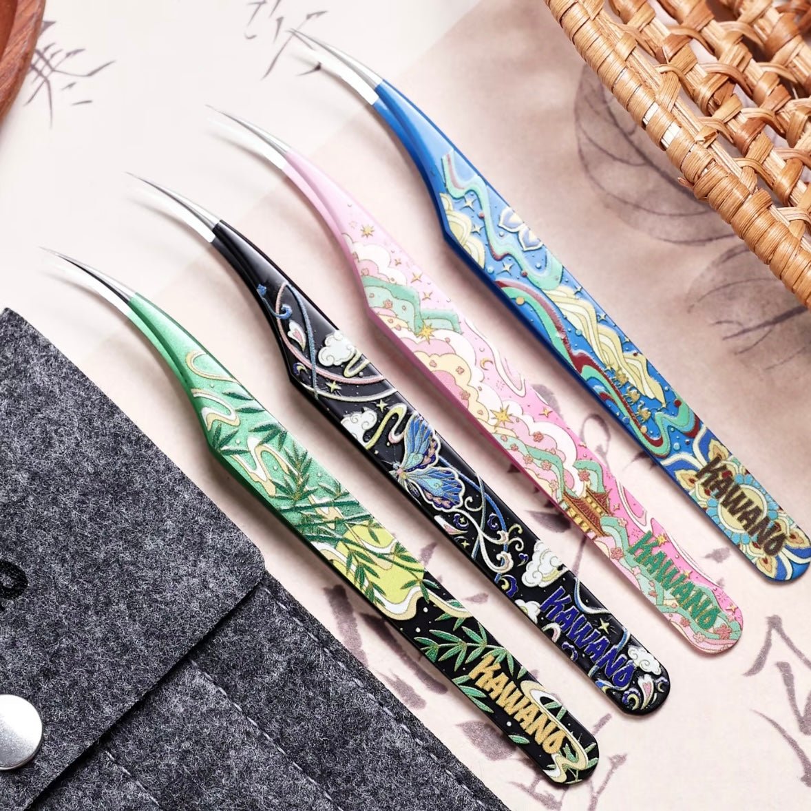 Kawano Dolphin-style tweezers Cloud Cherry Pavilion / Butterfly in the Clouds / Treasure Pavilion - JoyJollyCrafts