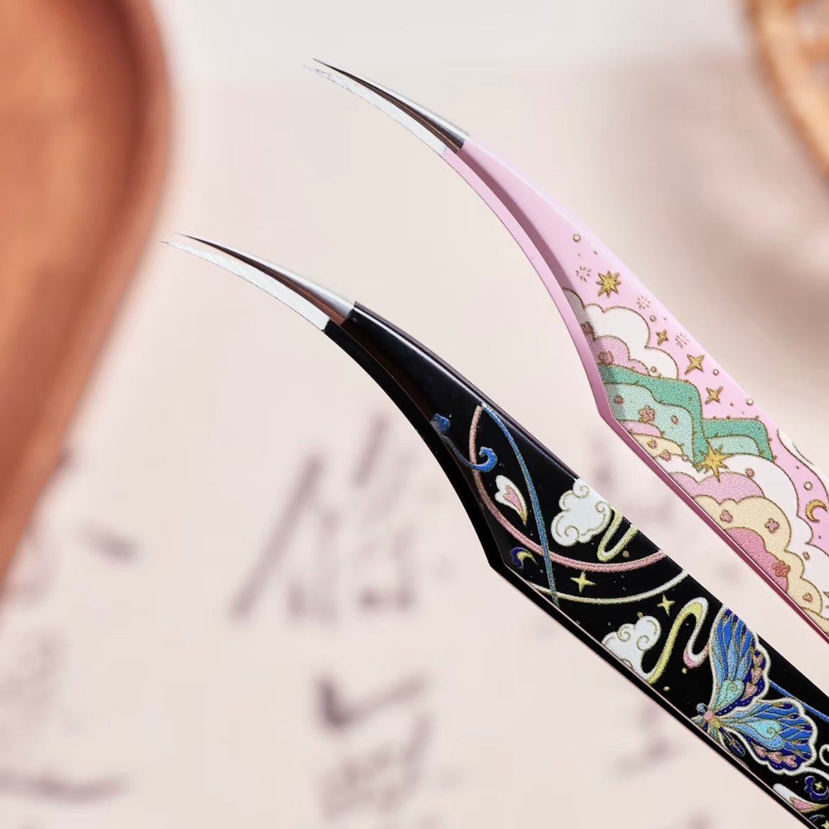 Kawano Dolphin-style tweezers Cloud Cherry Pavilion / Butterfly in the Clouds / Treasure Pavilion - JoyJollyCrafts