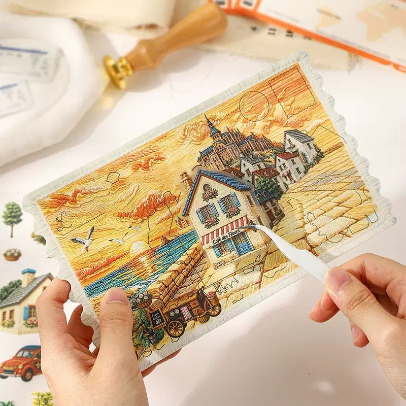 Ketchup Girl Journey Amidst Embroidery 2.0 Alpine Town / Marrakech-Akagi - M - JoyJollyCrafts