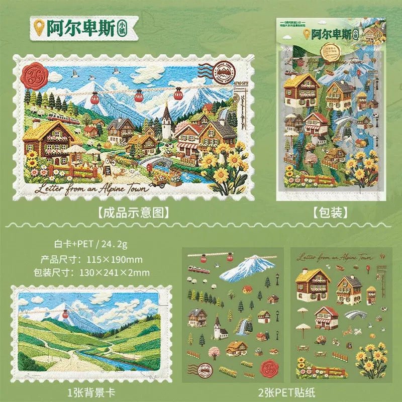 Ketchup Girl Journey Amidst Embroidery 2.0 Alpine Town / Marrakech-Akagi - M - JoyJollyCrafts