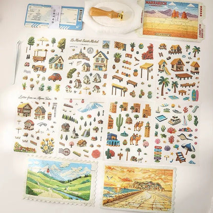 Ketchup Girl Journey Amidst Embroidery 2.0 Alpine Town / Marrakech-Akagi - M - JoyJollyCrafts
