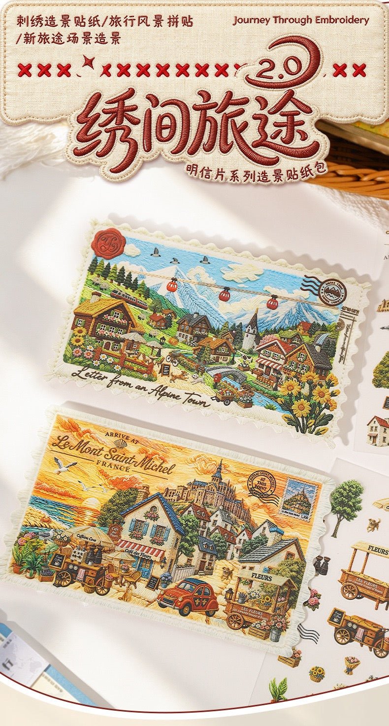 Ketchup Girl Journey Amidst Embroidery 2.0 Alpine Town / Marrakech-Akagi - M - JoyJollyCrafts
