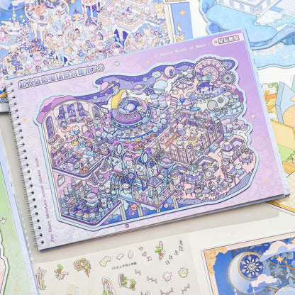 Large Miniature Scene Sticker Book Vol. 7 - L - JoyJollyCrafts