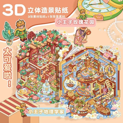 Large Vol. 12 Little Prince Series The Geographer Rose Garden - M - JoyJollyCrafts