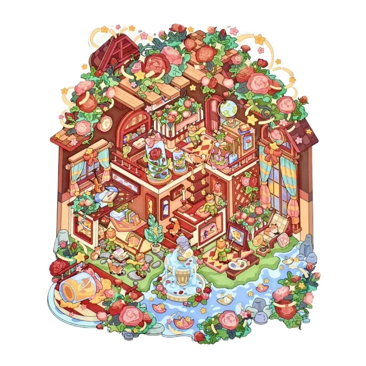 Large Vol. 12 Little Prince Series The Geographer Rose Garden - M - JoyJollyCrafts
