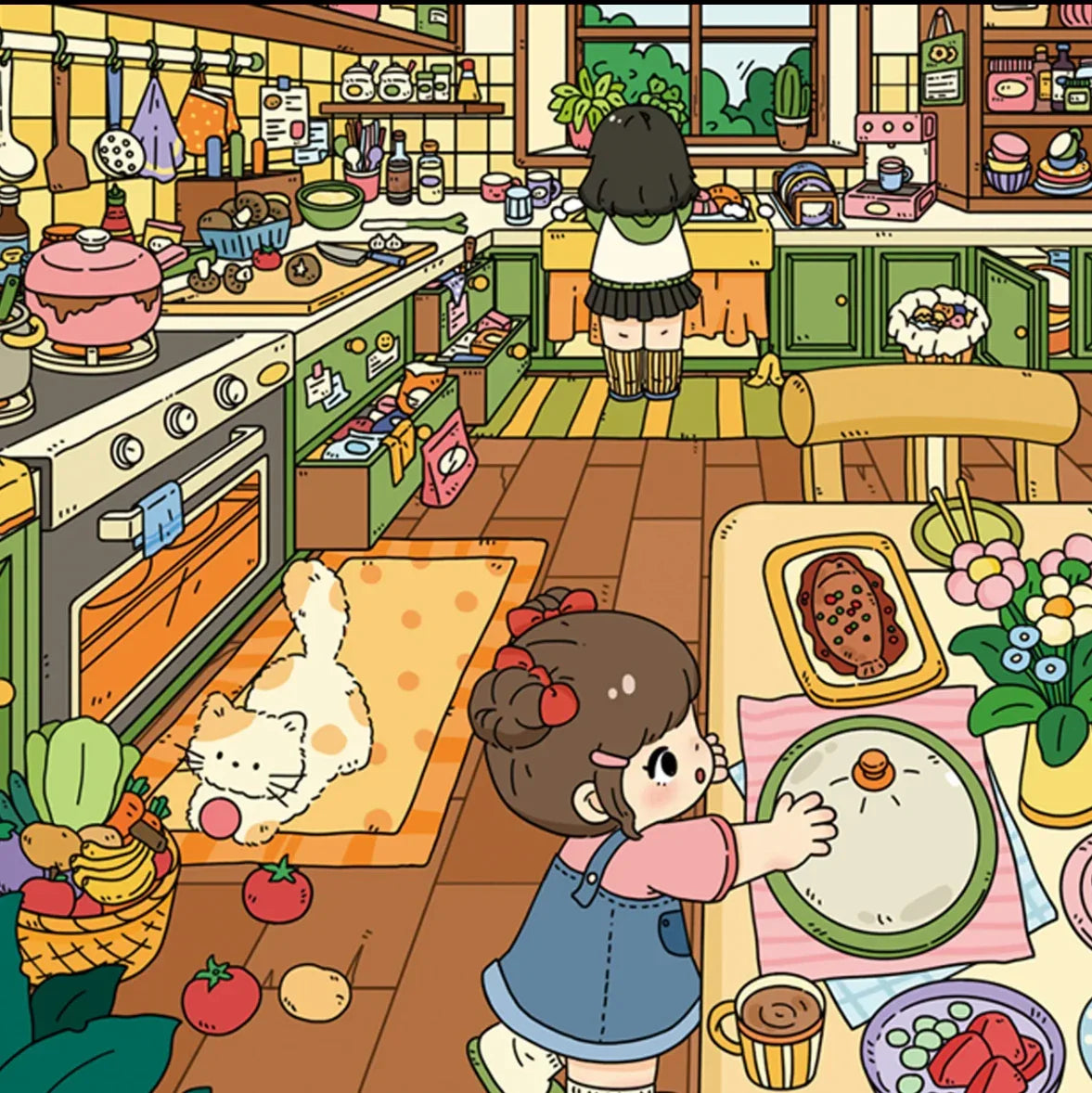Large Vol. 20 Bedroom & Kitchen Series Busy Little Kitchen Cute Little Bedroom - L - JoyJollyCrafts