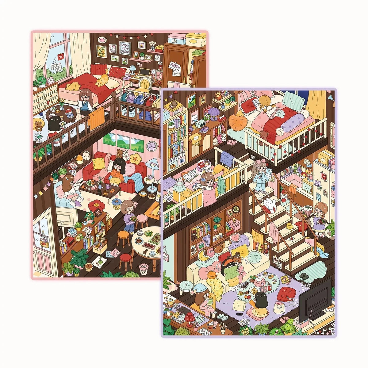 Large Vol. 38 Little Girl Attic Series Best Friends Time in the Attic Pajama Party in the Attic - L - JoyJollyCrafts