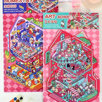 Large Vol. 6 Cozy Guesthouse Art School - XL - JoyJollyCrafts