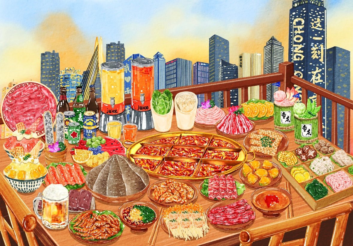 LinWu Vol. 3 Springtime Delights in Nature / Chongqing Hot Pot / Plant shop / Seaside Café - L - JoyJollyCrafts