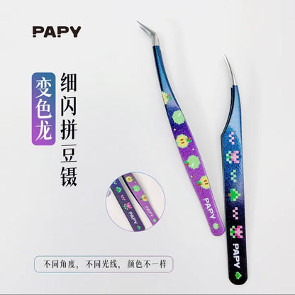 Macaron Color Tweezers Yellow Angled Tip Tweezers Yellow Dolphin Tweezers Pink Angled Tip Tweezers Pink Dolphin Tweezers Purple Angled Tip Tweezers Purple Dolphin Tweezers - S - JoyJollyCrafts