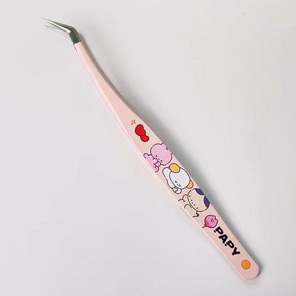 Macaron Color Tweezers Yellow Angled Tip Tweezers Yellow Dolphin Tweezers Pink Angled Tip Tweezers Pink Dolphin Tweezers Purple Angled Tip Tweezers Purple Dolphin Tweezers - S - JoyJollyCrafts