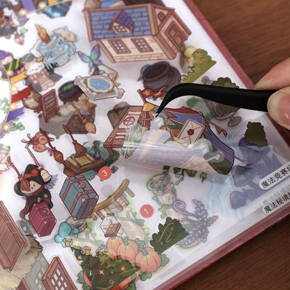 Magic Academy Series Scene Sticker Book - L - JoyJollyCrafts