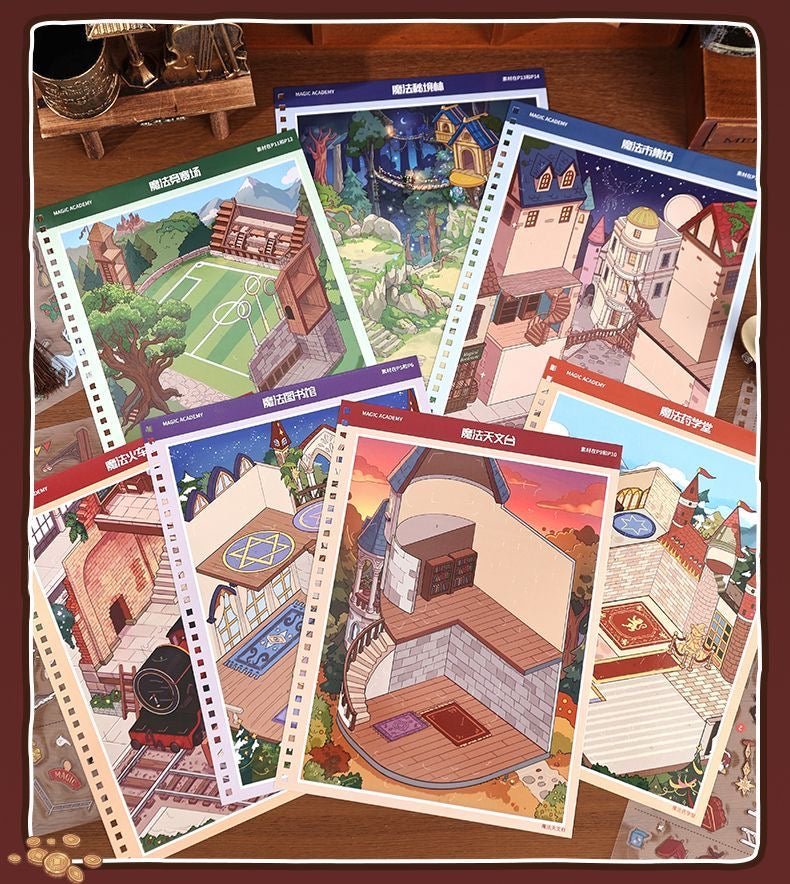 Magic Academy Series Scene Sticker Book - L - JoyJollyCrafts