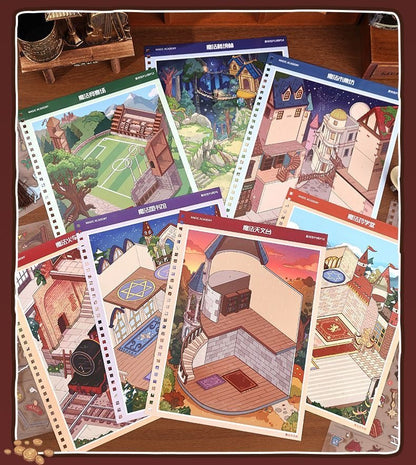 Magic Academy Series Scene Sticker Book - L - JoyJollyCrafts