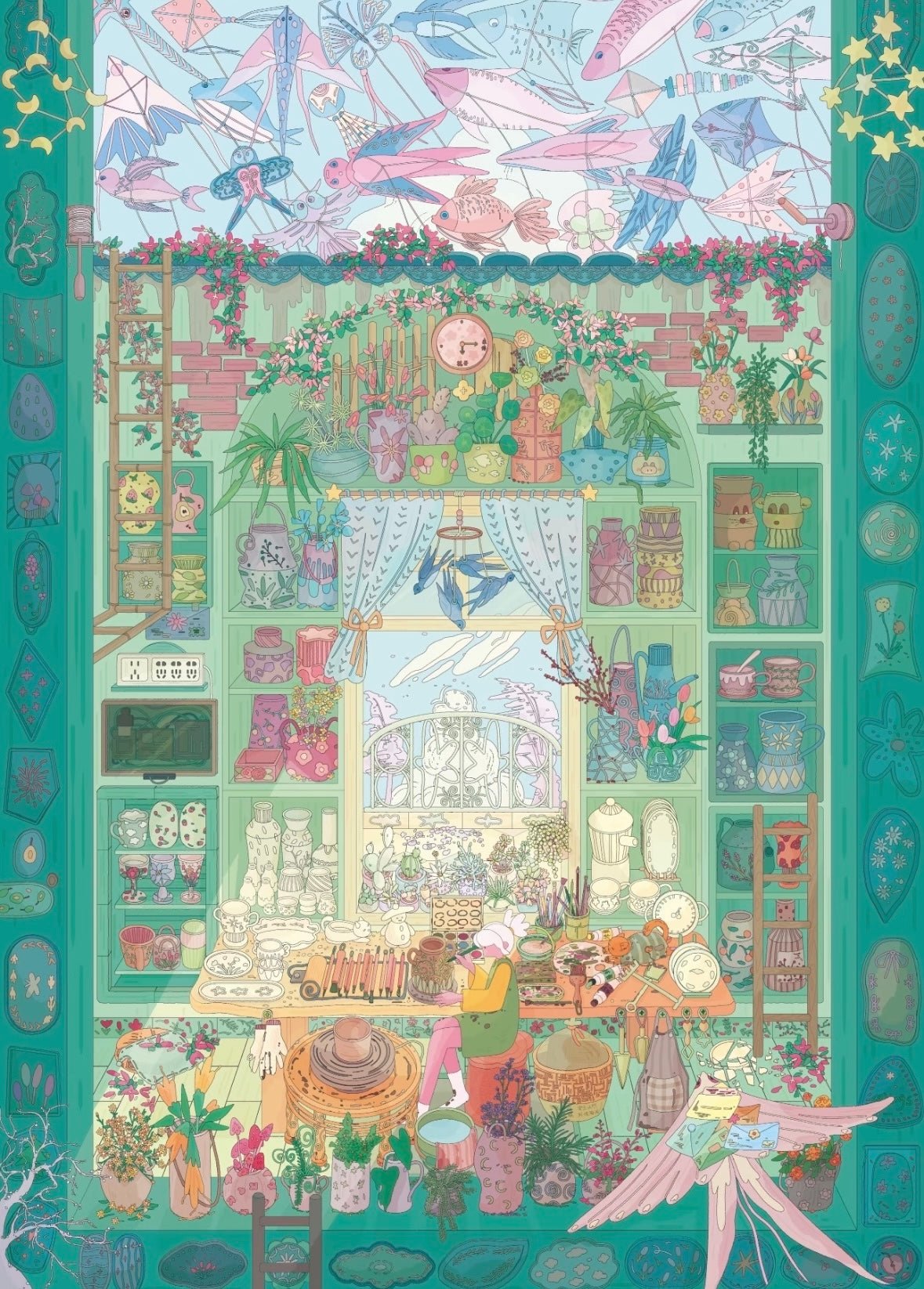 MangYiDan Vol. 2 Spring Breeze Letter / One Stitch One Thread / Greenery Flower Shop - L - JoyJollyCrafts