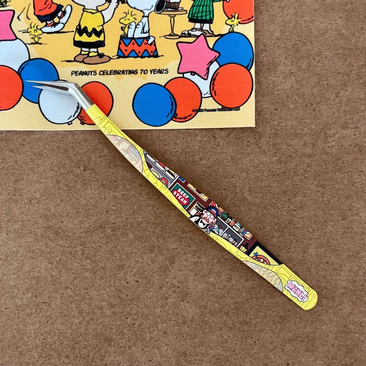Manlishe Tweezers Vol. 2 Red Angled Tip Tweezers / Yellow Angled Tip Tweezers - JoyJollyCrafts