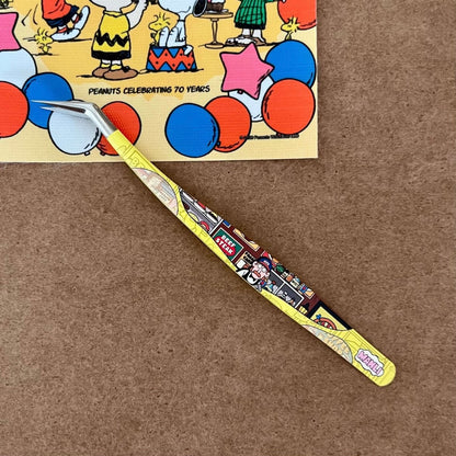 Manlishe Tweezers Vol. 2 Red Angled Tip Tweezers / Yellow Angled Tip Tweezers - JoyJollyCrafts