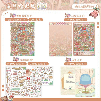 MANMANZHI Vol. 1 Rabbit Town Food Alley Mushroom House Plant Exploration Bureau Rabbit Corner Gift Workshop - L - JoyJollyCrafts