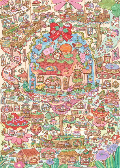 MANMANZHI Vol. 1 Rabbit Town Food Alley Mushroom House Plant Exploration Bureau Rabbit Corner Gift Workshop - L - JoyJollyCrafts