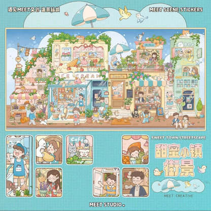 Meet July Vol. 1 Mountain City Streetscape / Market Encounter / Sweet Town - L - JoyJollyCrafts