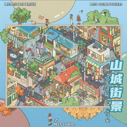 Meet July Vol. 1 Mountain City Streetscape / Market Encounter / Sweet Town - L - JoyJollyCrafts