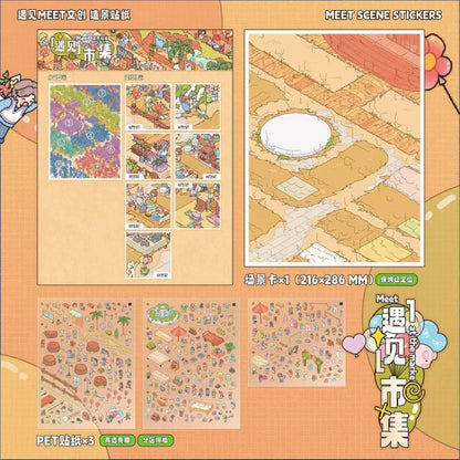 Meet July Vol. 1 Mountain City Streetscape / Market Encounter / Sweet Town - L - JoyJollyCrafts