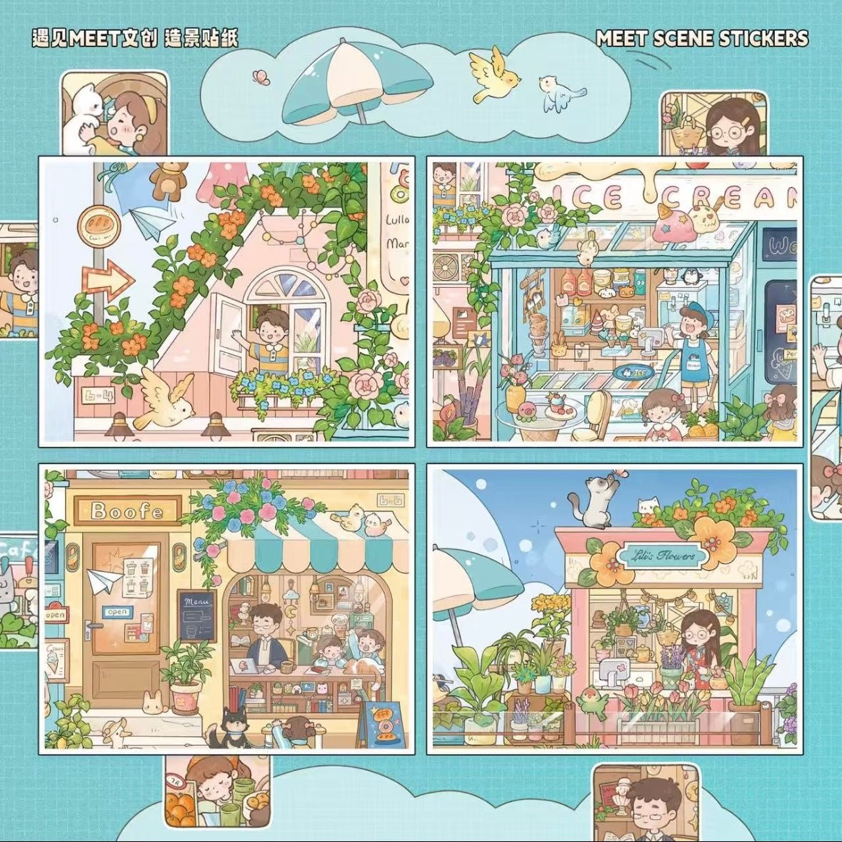 Meet July Vol. 1 Mountain City Streetscape / Market Encounter / Sweet Town - L - JoyJollyCrafts