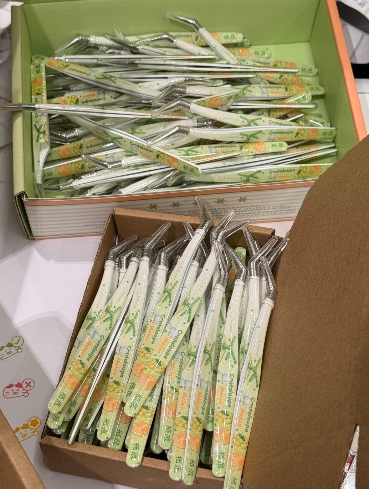 Melon Pixel Tweezers Angled Tip Tweezers Curved Tip Tweezers - S - JoyJollyCrafts