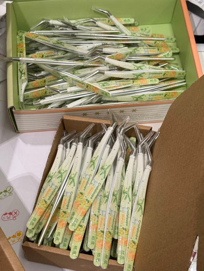 Melon Pixel Tweezers Angled Tip Tweezers Curved Tip Tweezers - S - JoyJollyCrafts